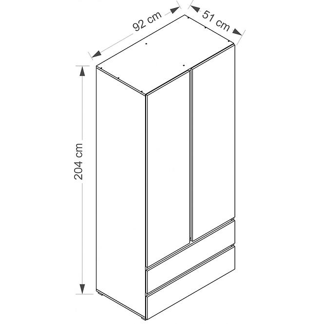 Skříň Cosmo 92 cm Bílá