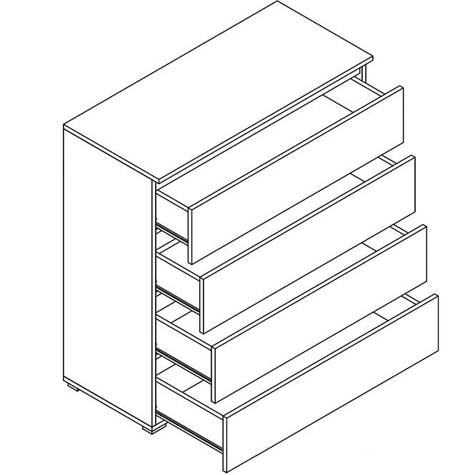 Komoda Cosmo 92 cm Bílá