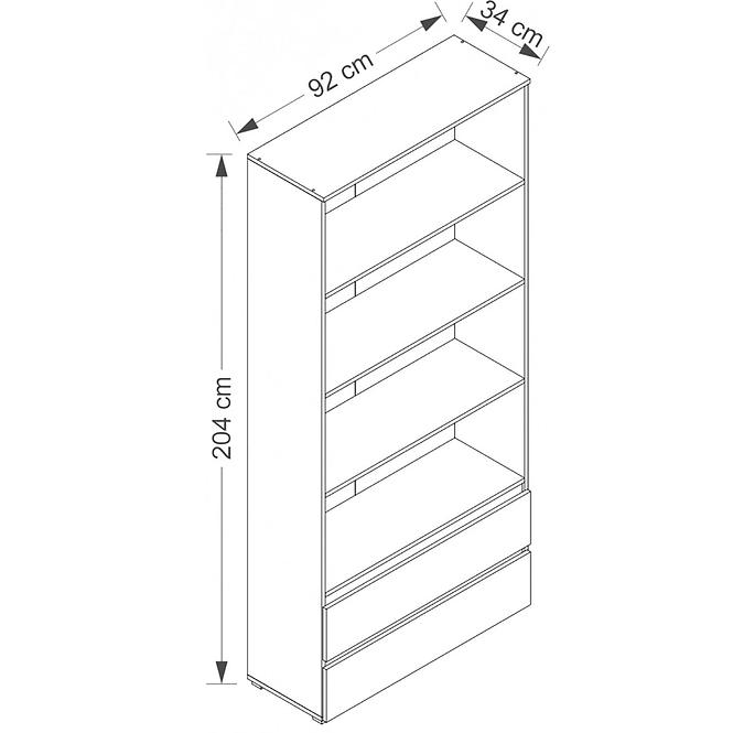 Regál Cosmo 92cm Dub Riviera