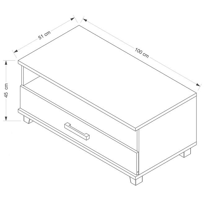 Tv stolek Maximus 100 cm