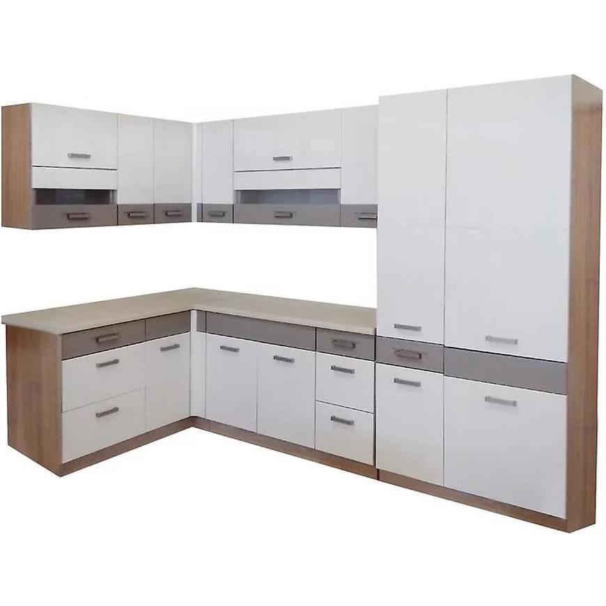 Kuchyňská linka Global 160x290 cm dub sonoma/bílá/šedá