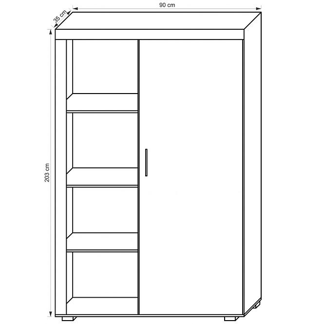 Regál Samba 90 cm San Marino/Crem