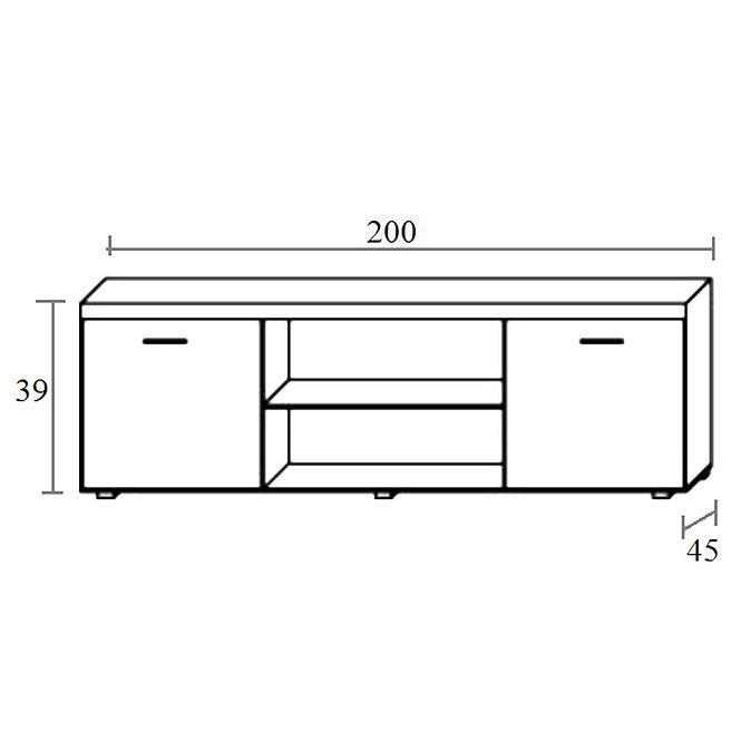 TV Stolek Samba 200 cm San Marino/Crem