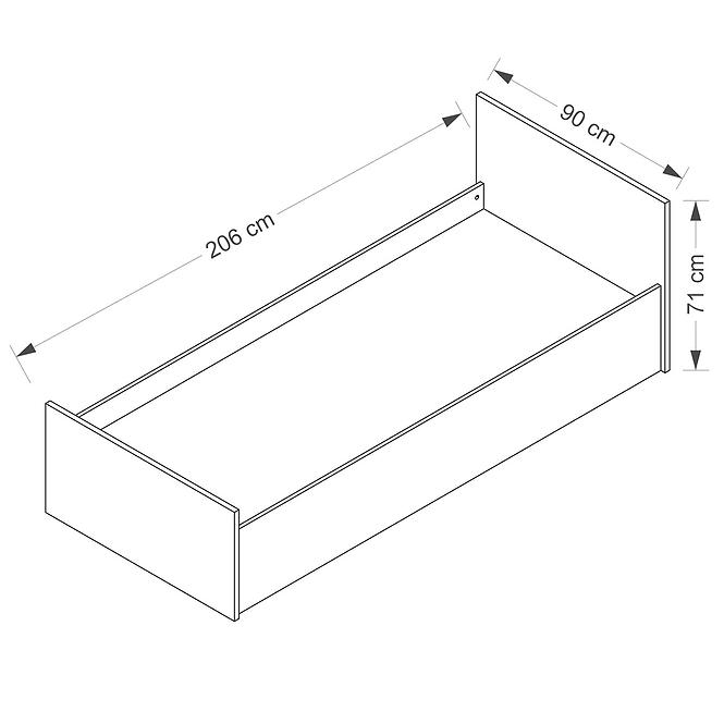 Postel Maximus 90 cm Bílý