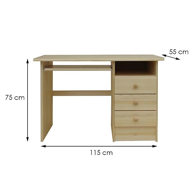 Psací Stůl 115cm Borovice