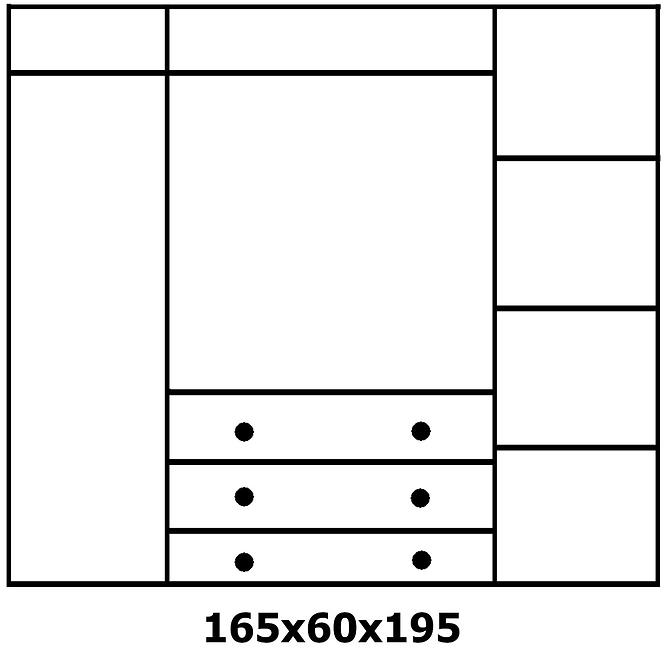 Skříň 165cm Borovice