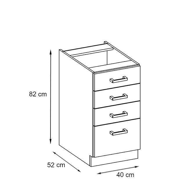 Kuchyňská skříňka Karmen 40d 4s bb