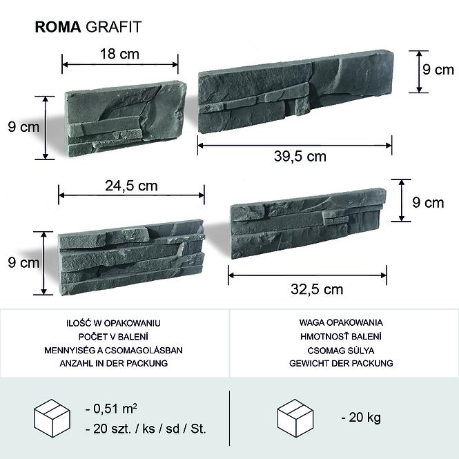 Kámen Roma grafit bal=0,51m2