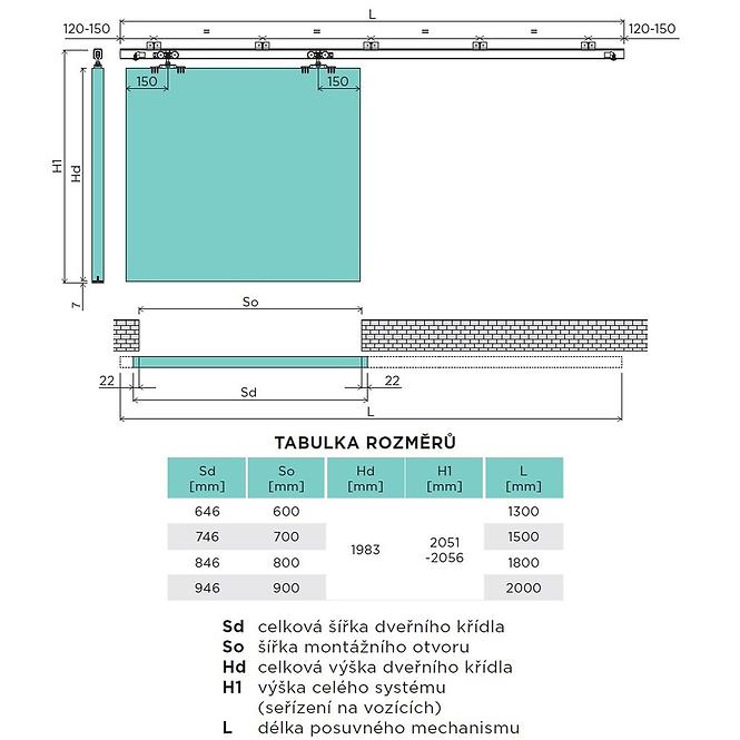 Posuvné dveře Standard 01