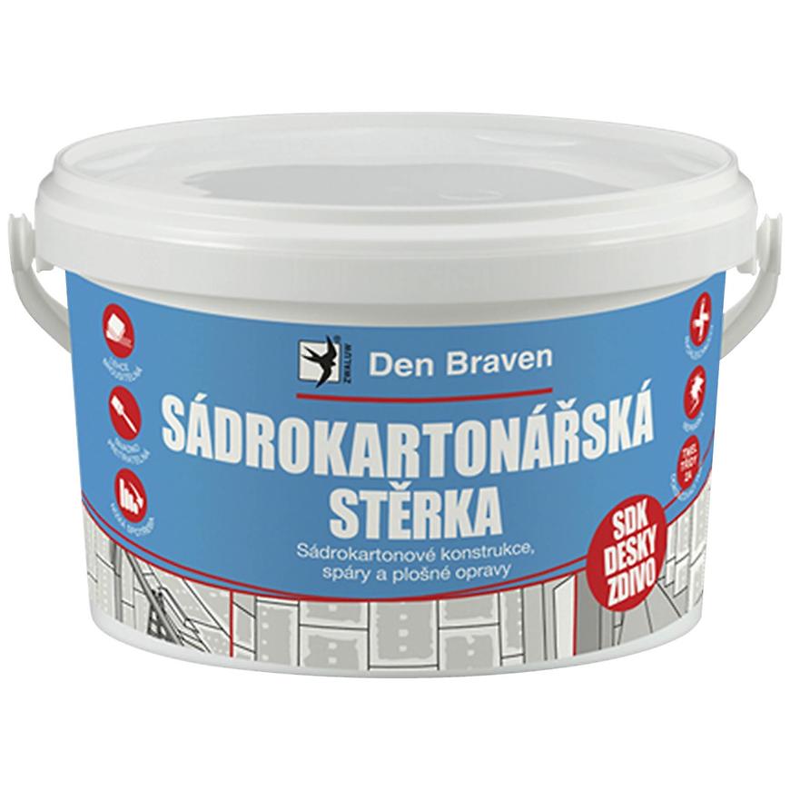 Víceúčelový brousitelný tmel Sádrokartonářská stěrka Den Braven 1,5 kg