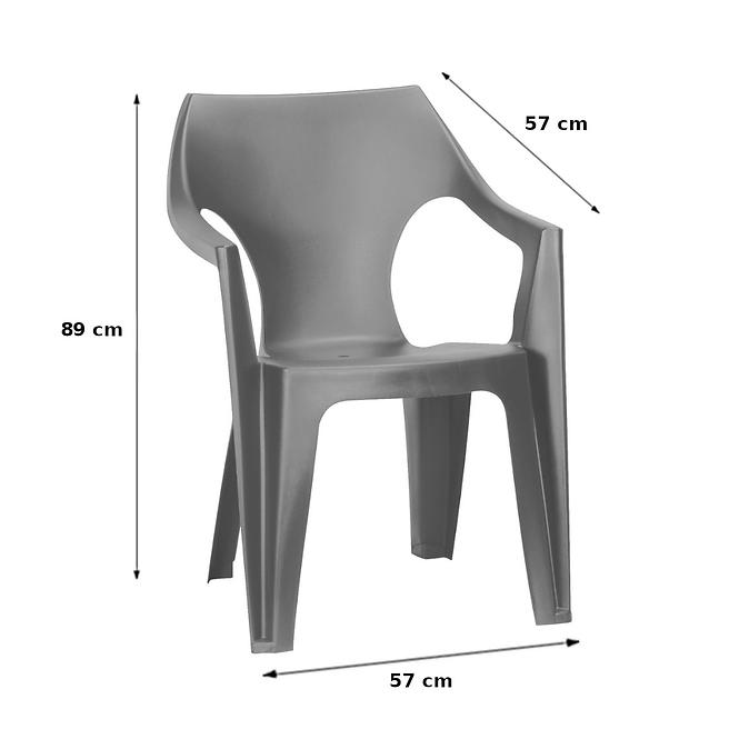 Zahradní křeslo DANTE nízká opěradka cappucinno