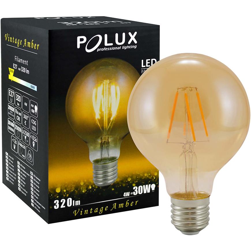 Žárovka LED G80 E27 3,7W filament Vintage Amber 304520