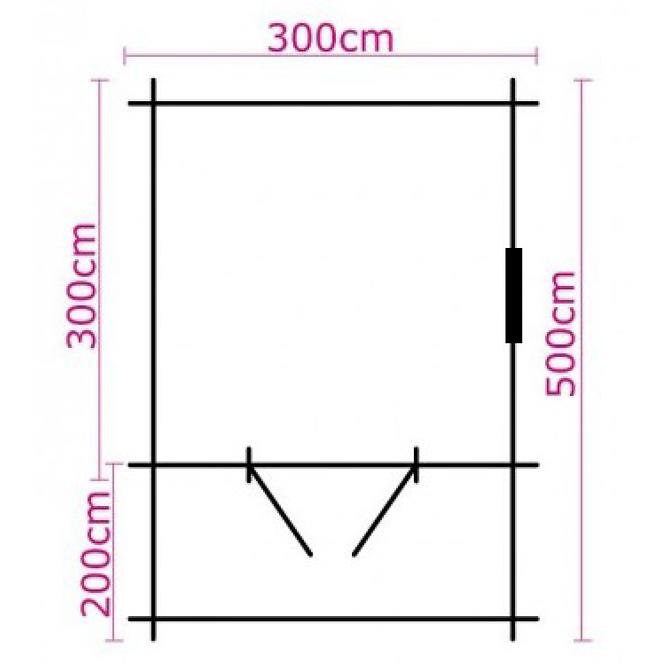 Domek Zuzia I 3X3M + terasa 3X2M