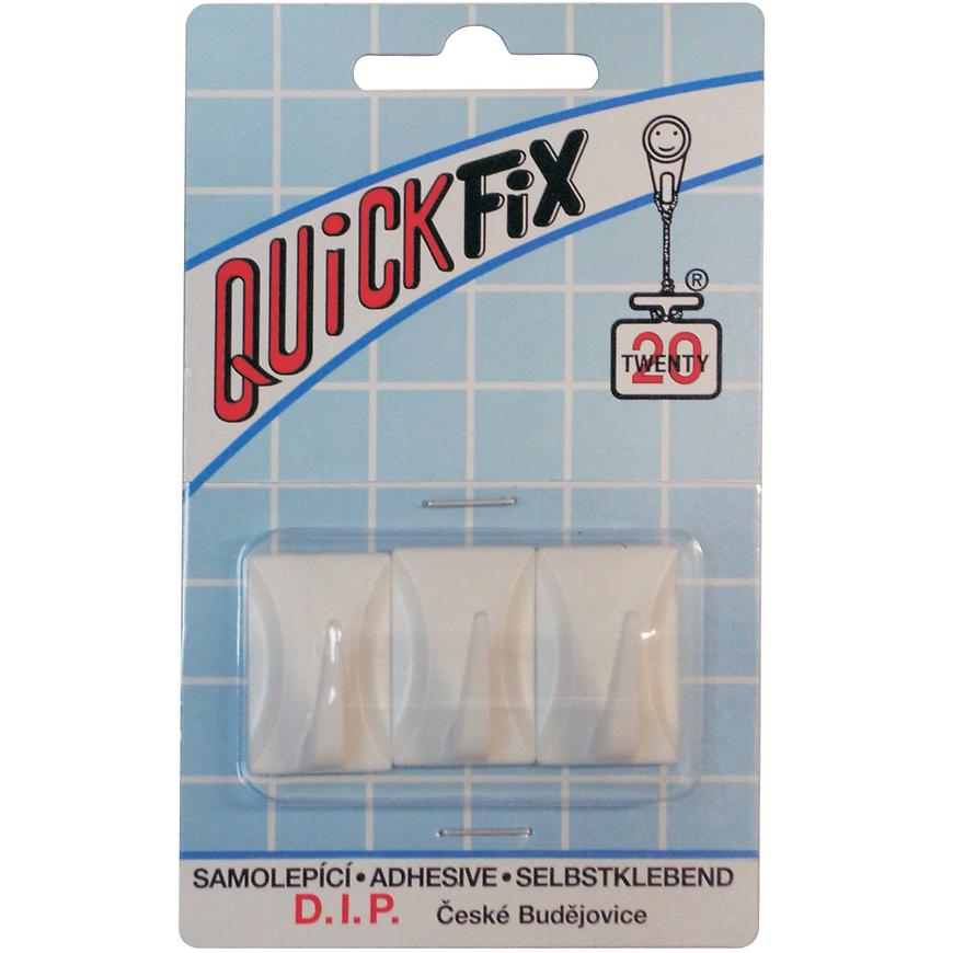 Quickfix háček samolepicí typ 4  - 3ks - bílý