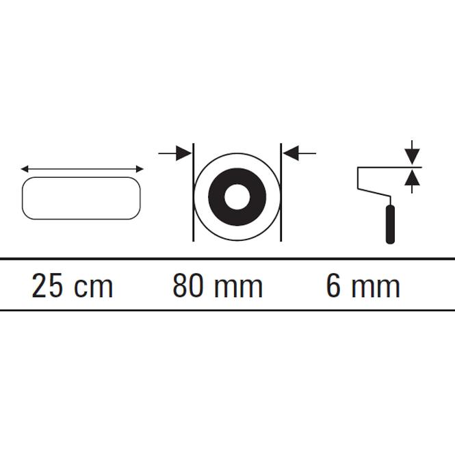 Váleček moltopren 25 cm