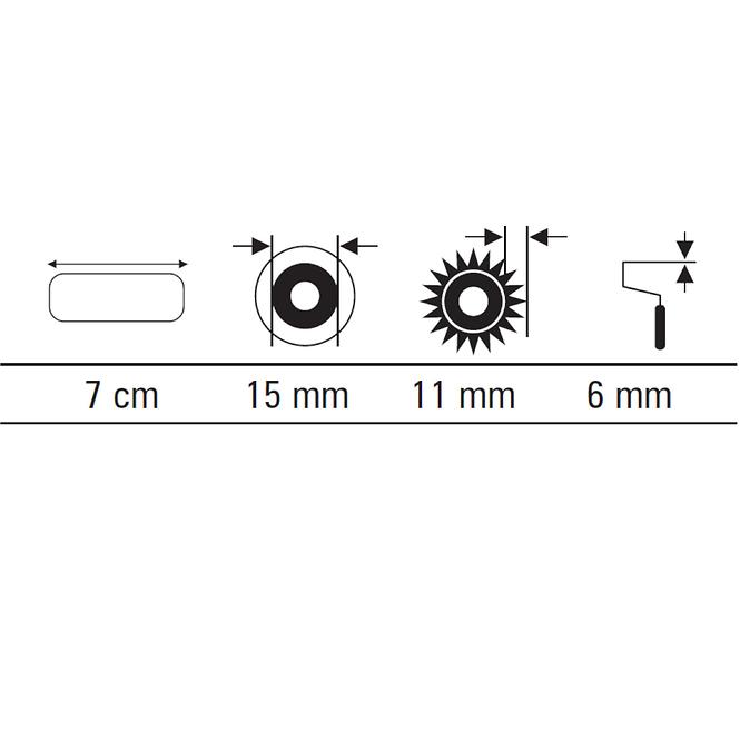 Váleček Syntex 7 cm ( 2 ks )