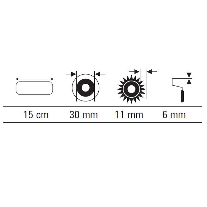 Váleček Midi Syntex 15 cm (2 ks)