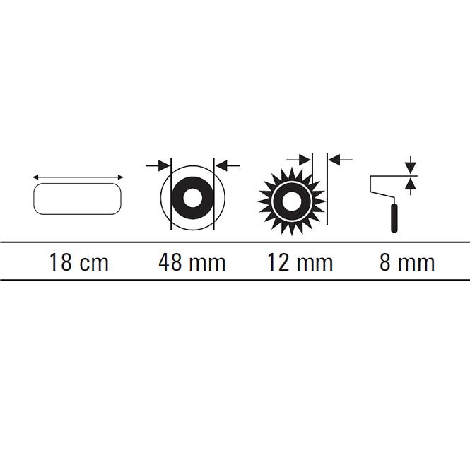 Váleček malířský Syntex 18 cm