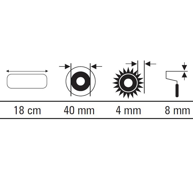 Váleček Velur 18 cm