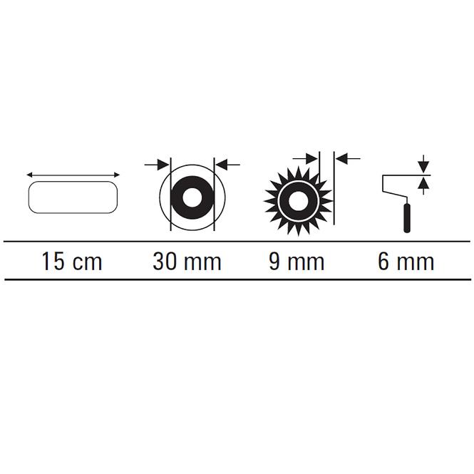 Váleček midi Nylon15 cm (2 ks)