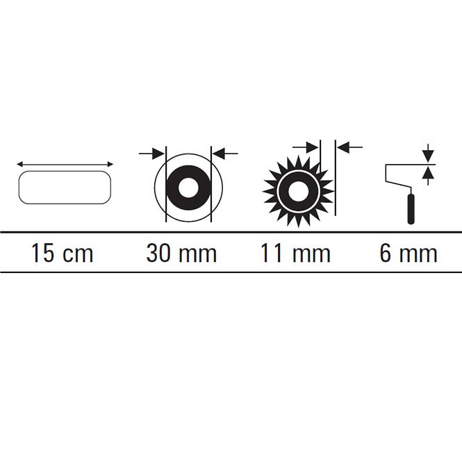 Váleček Midi Multikolor 15 cm (2 ks)