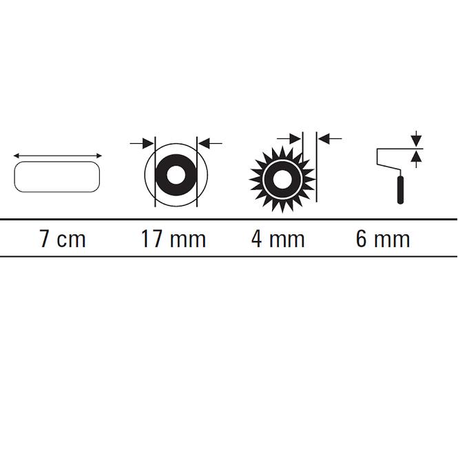 Váleček Velur 7 cm x 2 motive