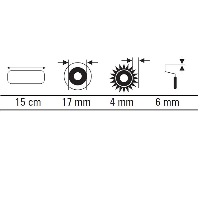 Váleček Velur 15 cm x 2 motive