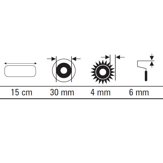 Váleček Velur midi 15 cm x 2 motive