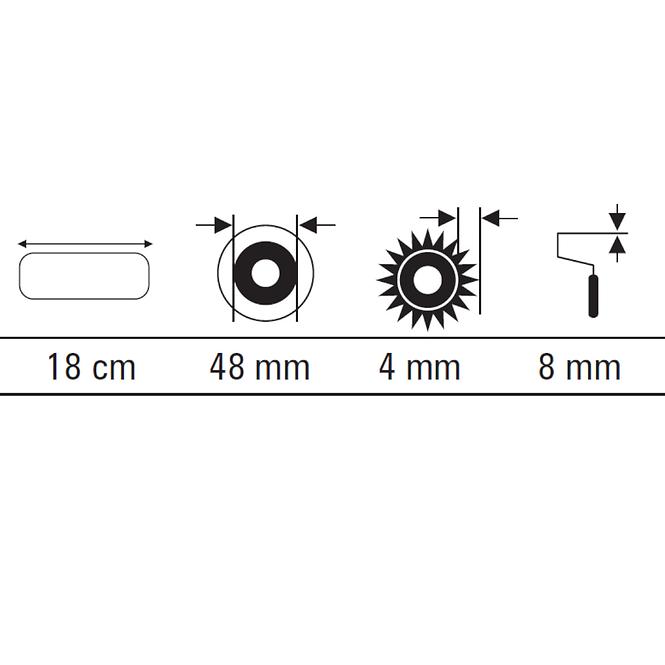 Váleček Velur 18 cm MOTIVE