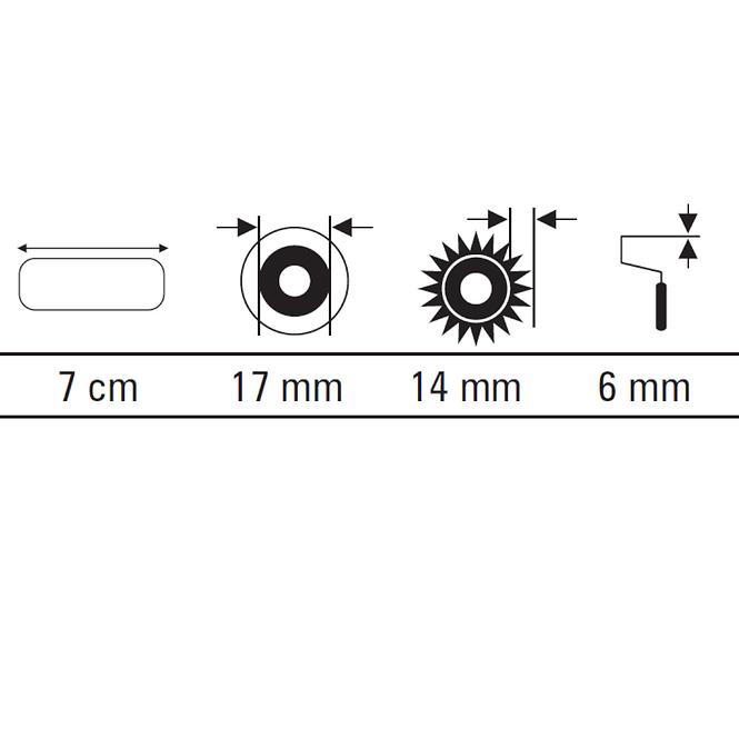 Váleček Nylon 7 cm x 2 MOTIVE