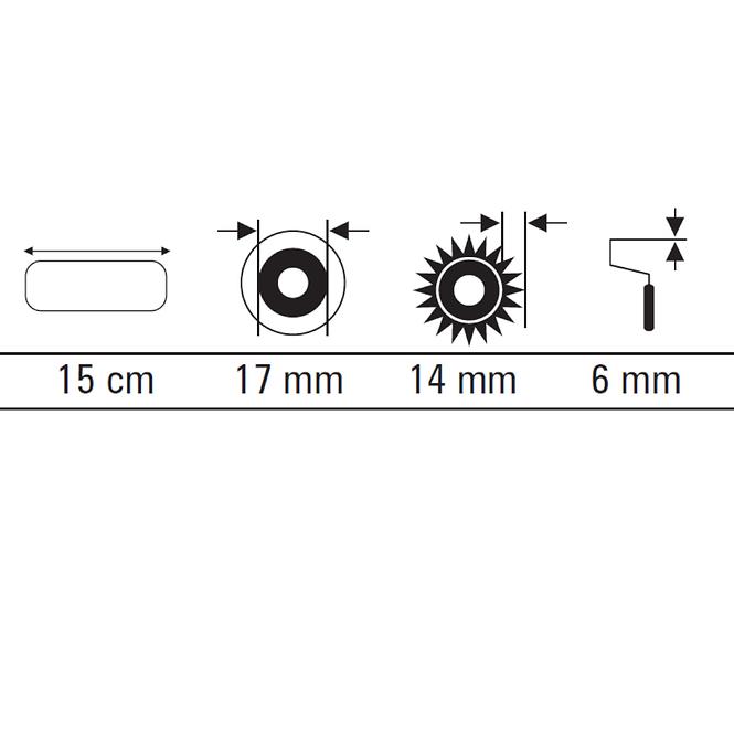 Váleček Nylon 15 cm x 2 MOTIVE