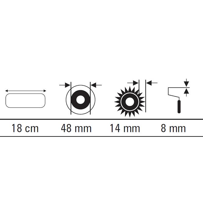 Váleček Nylon 18 cm MOTIVE