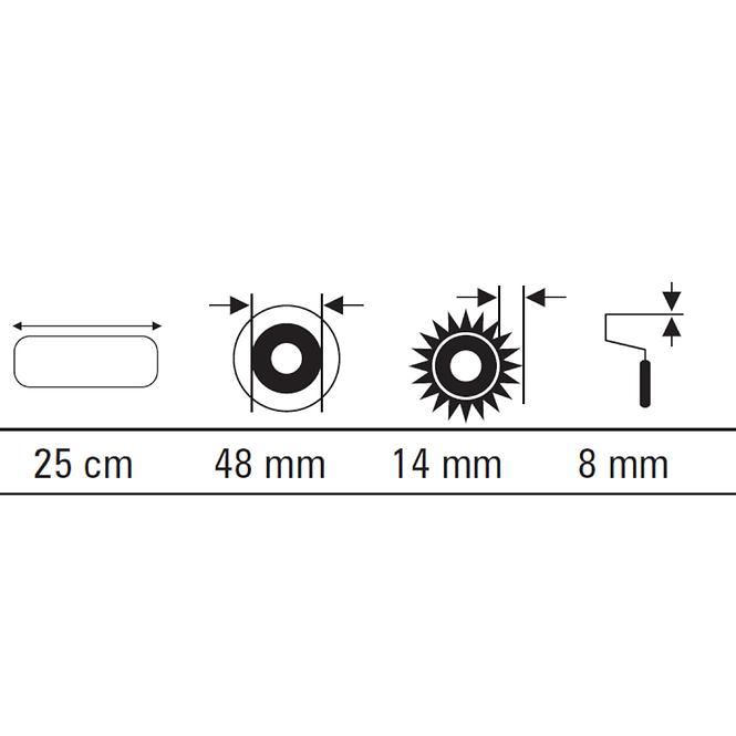 Váleček Nylon 25 cm MOTIVE