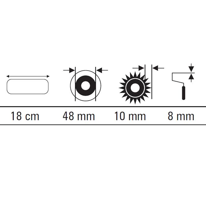 Váleček malířský Microstar 18 cm motive