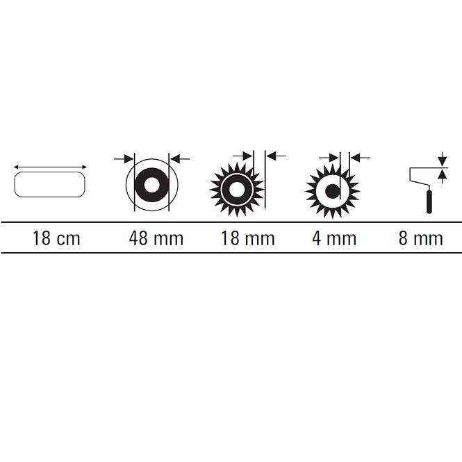 Váleček Bluecolor 18 cm Fasádní Motive