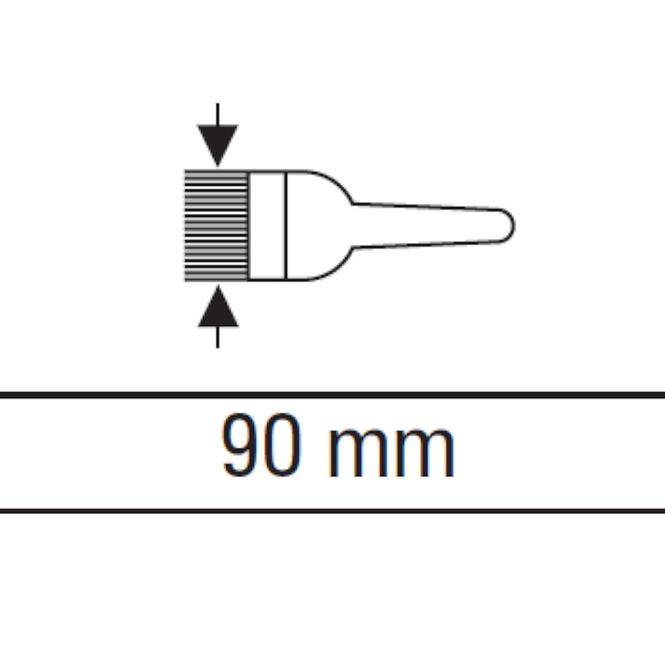 Štětec poloanglický 90