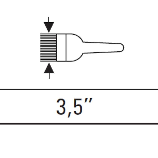 Plochý štětec nylon na akryl 3,5