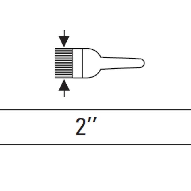 Plochý štětec na emulze 2˝