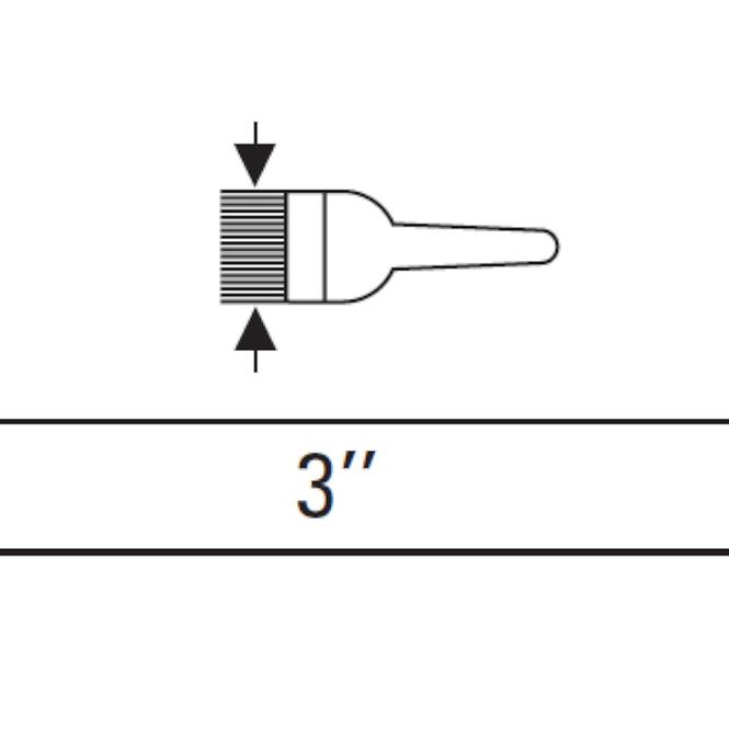 Plochý štětec na emulze 3˝