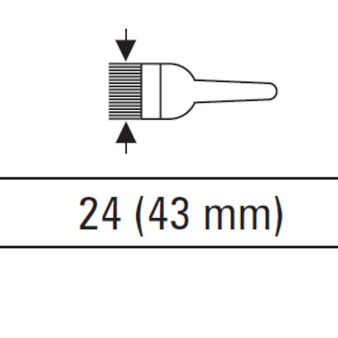 Kulatá štětka na olejové barvy 24 (43 mm)