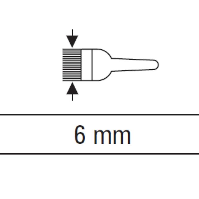 Štětec na pásky 6 mm