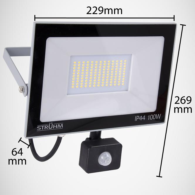 Reflektor Kroma LED s pohybovým čidlem, 100W 4500K