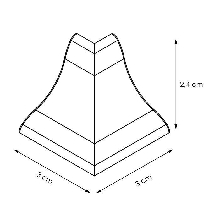 Roh Vnější - Mramor Carrara LWS-012