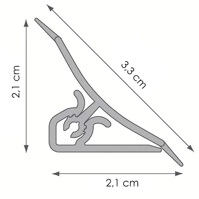 Lišta ke kuchyňské desce 3m 20x20 – Sand LWS-015