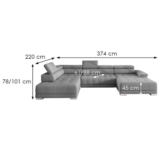 Rohová sedací souprava Campo XL L Crown 18