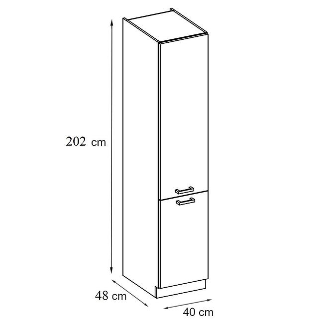 Kuchyňská skříňka Sonia 40DK-202 2F šedá lesk/bílá
