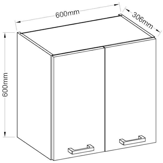 Kuchyňská skříňka Sonia 60G-60 šedá lesk/bílá