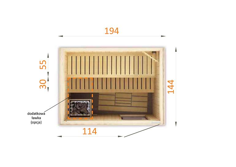 Lavice sauna PERHE 2015