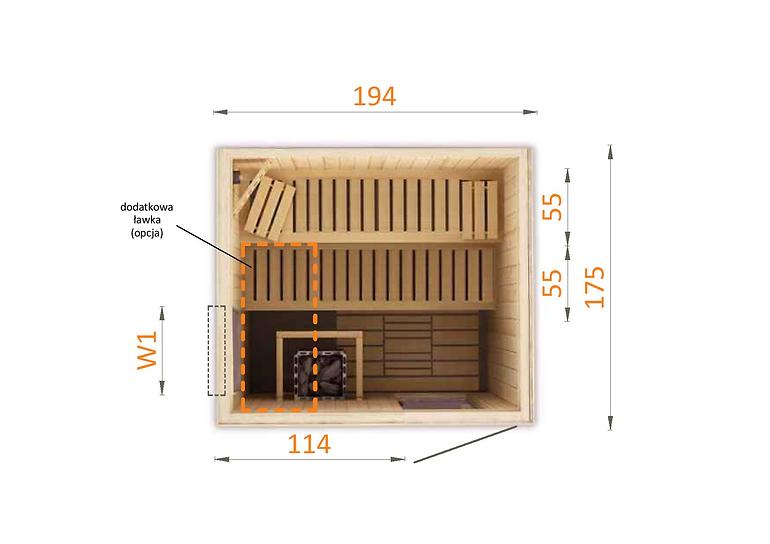 Lavice sauna PERHE 2018