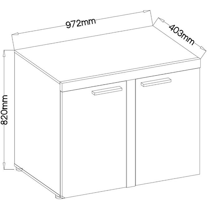 Komoda Rumba 97cm Bílá